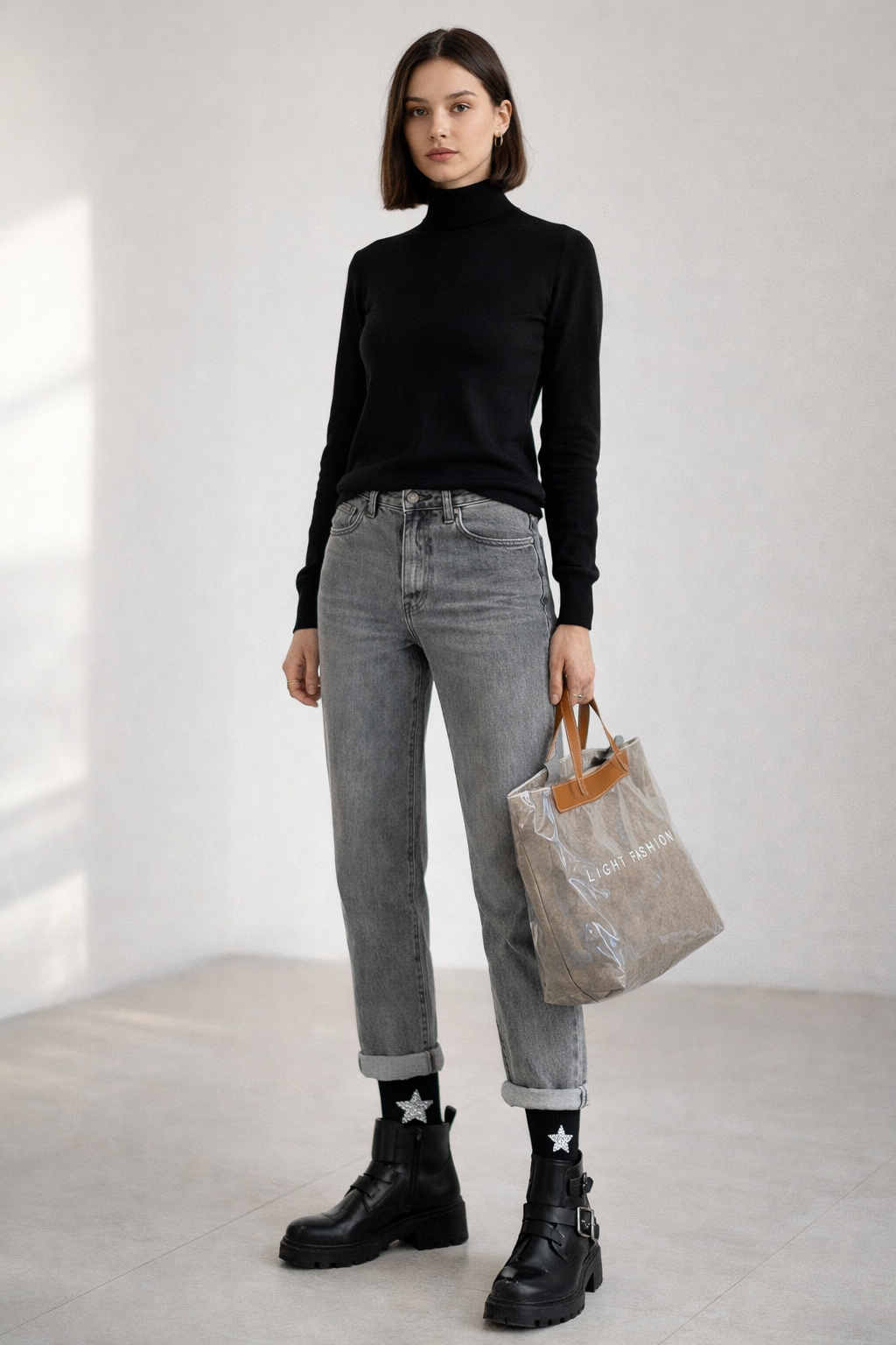 Jeans grigio pinkpepper