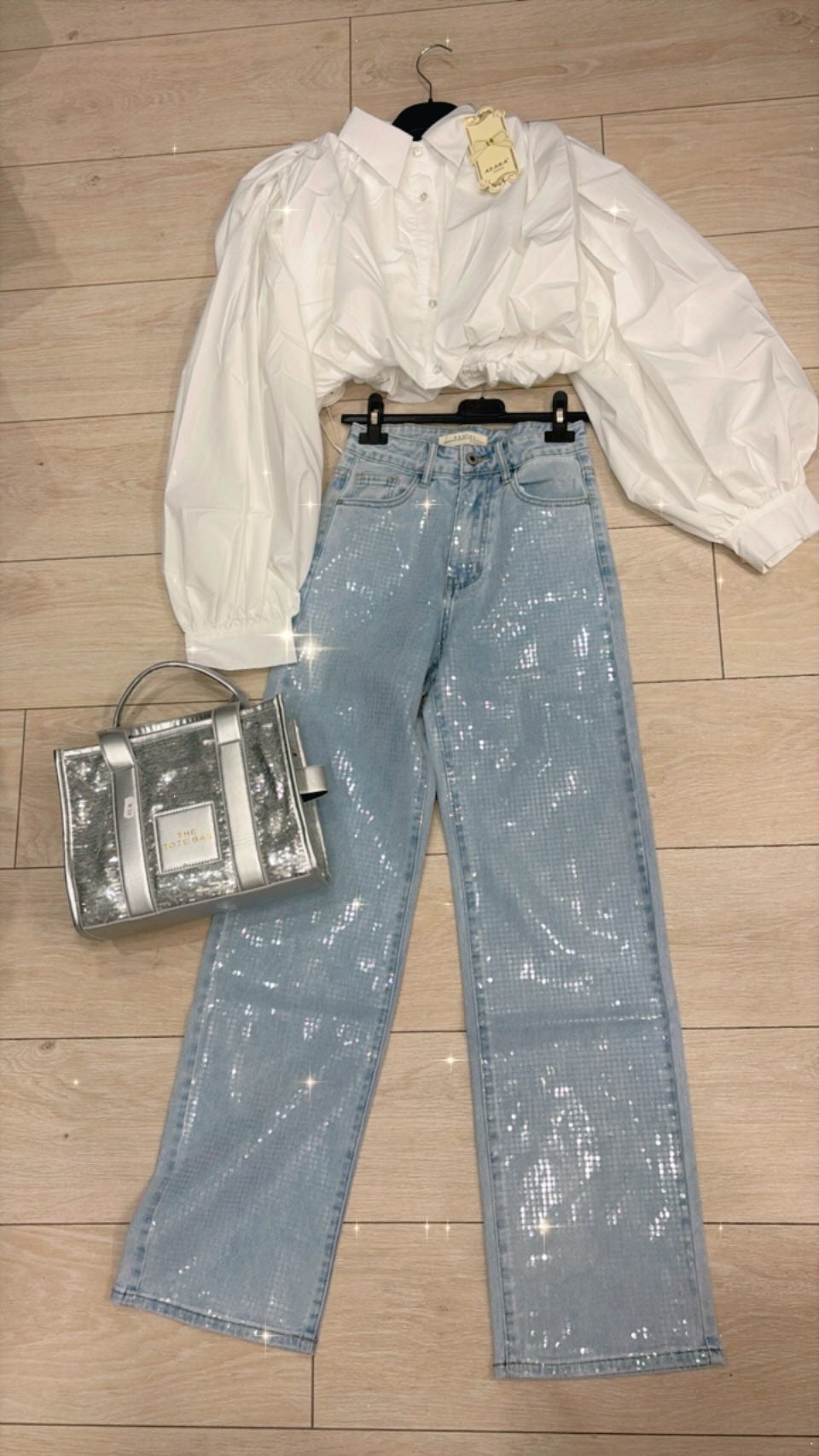 Camicia con manica a palloncino