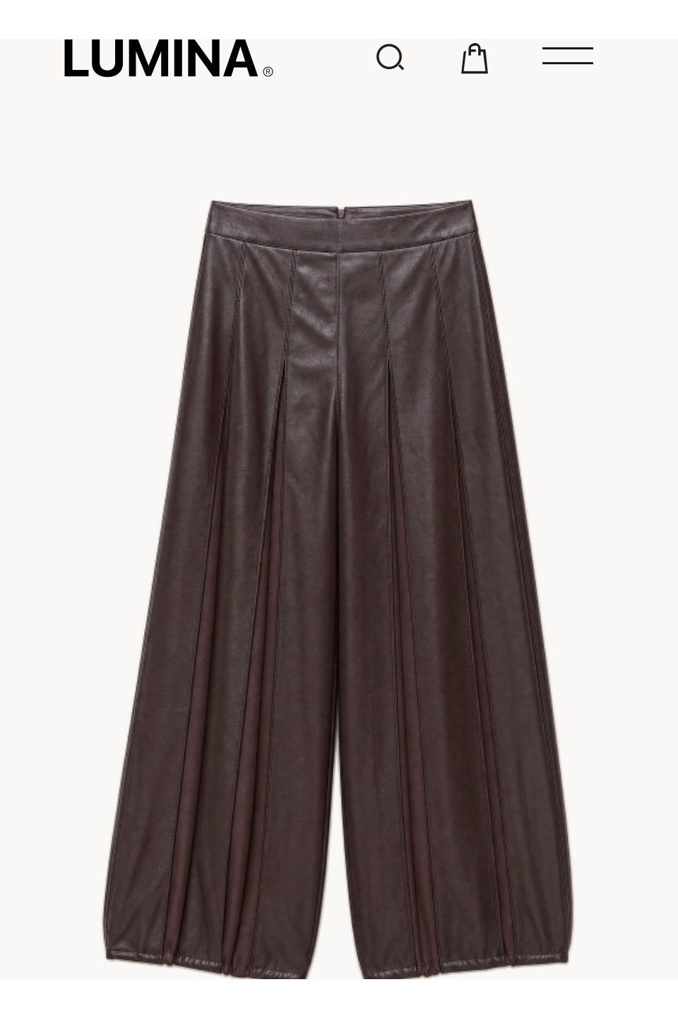 Pantalone ecopelle lumina