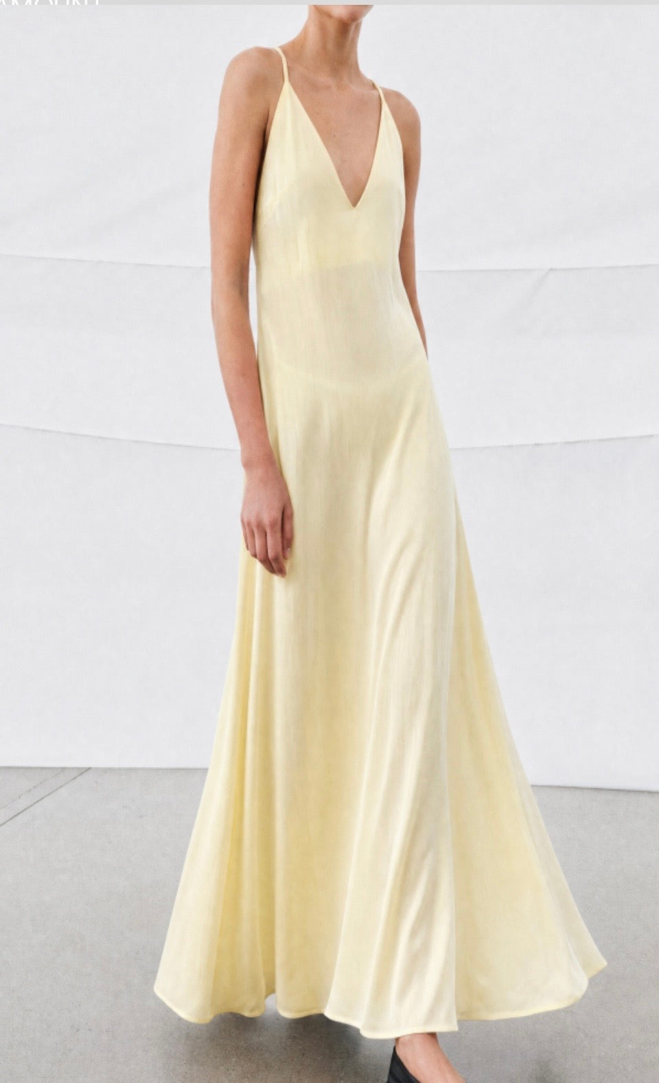 Vestito giallo burro lumina
