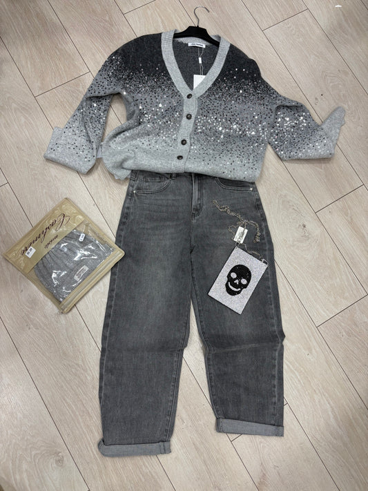 Jeans grigio pinkpepper