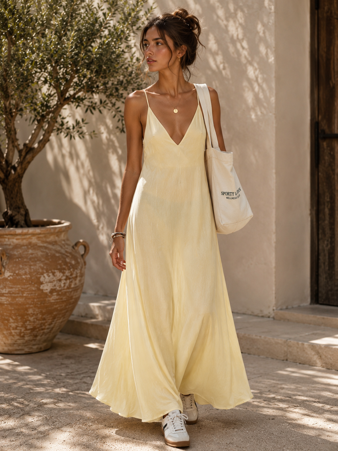 Vestito giallo burro lumina