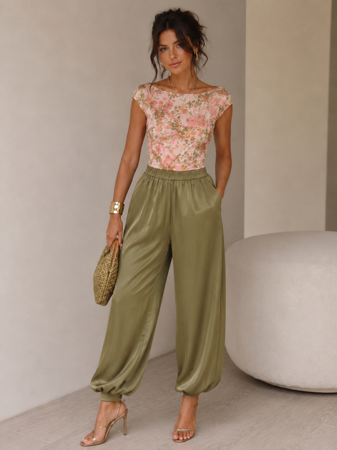 Pantalone lumina raso