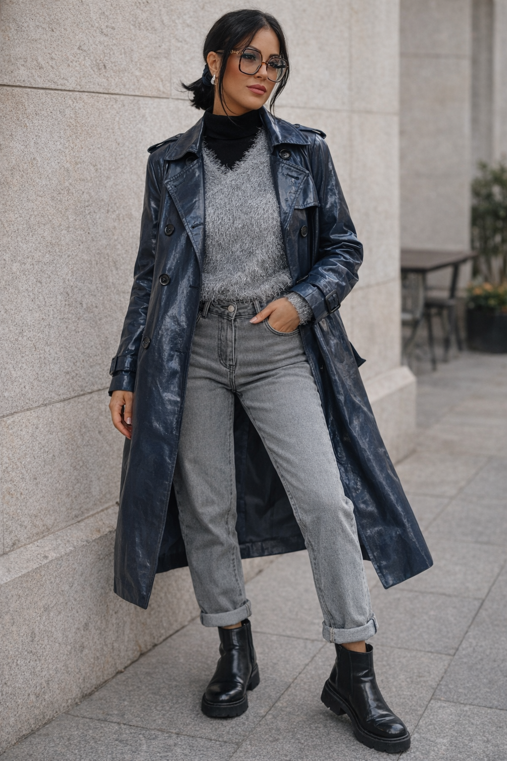 Jeans grigio pinkpepper