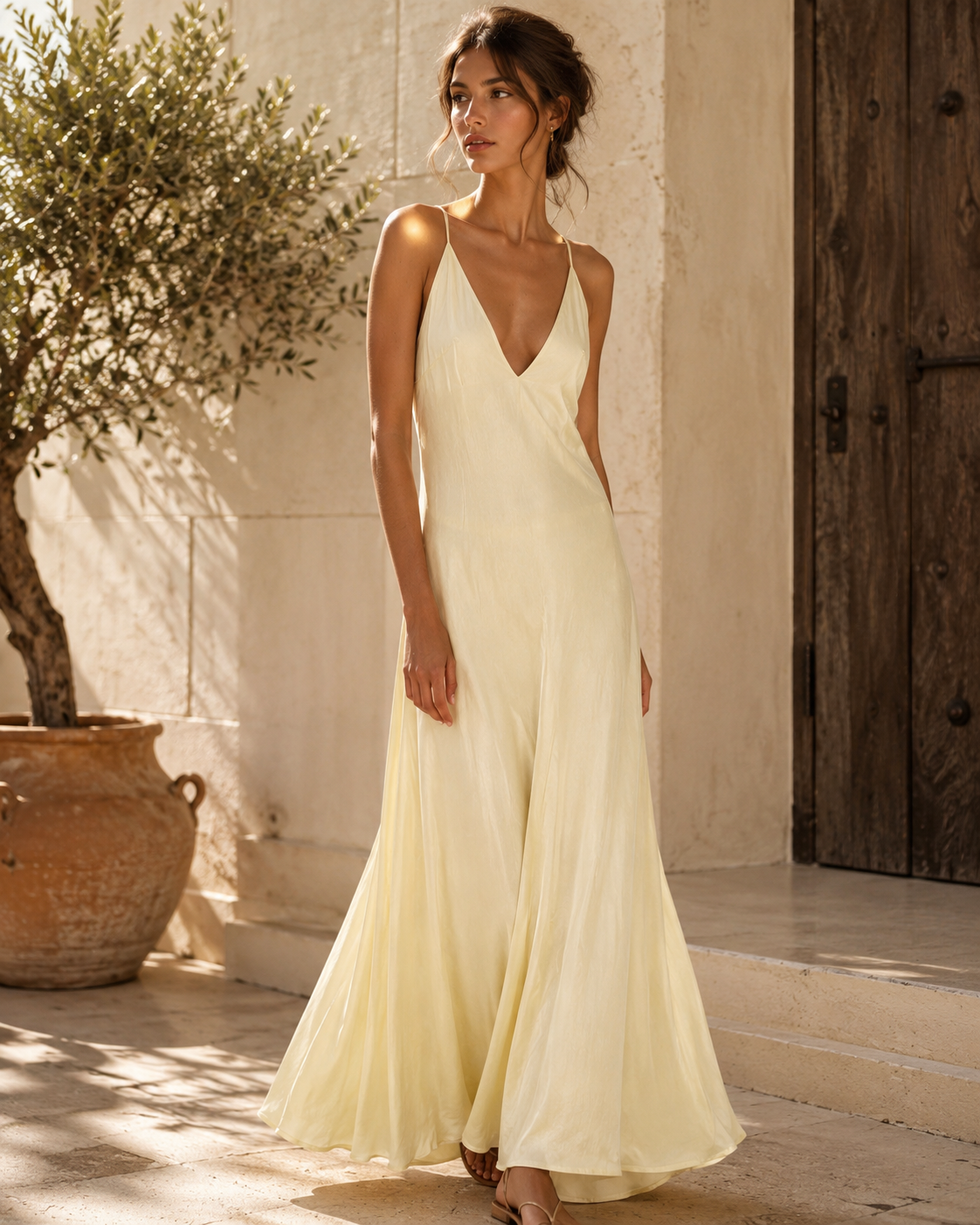 Vestito giallo burro lumina